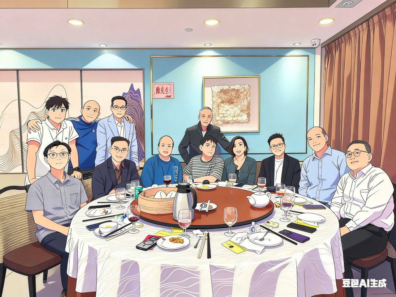 主人同朋友聚餐